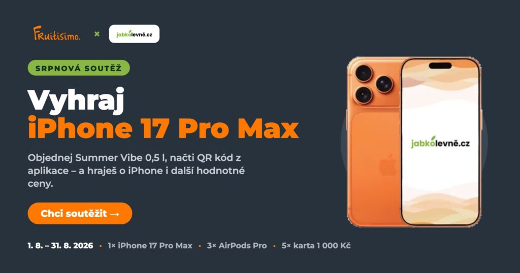 Vyhraj iPhone 17 Pro Max se soutěží Fruitisimo a JabkoLevně.cz